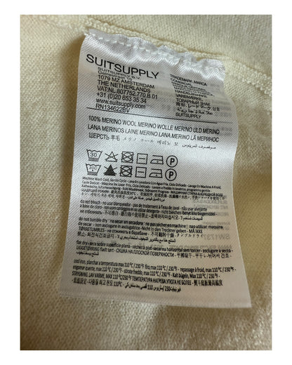 SuitSupply Half Zip Pullover creme Größe L