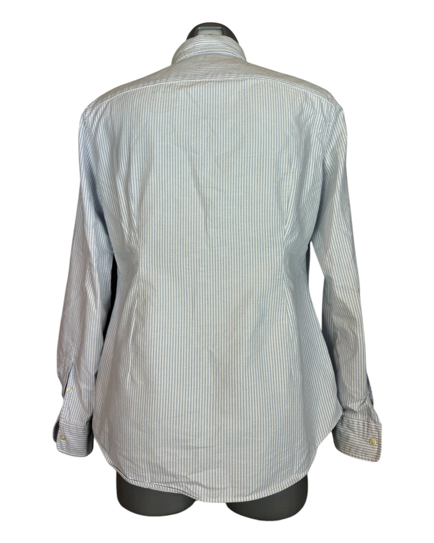 Polo Ralph Lauren Oxfordhemd Bluse hellblau weiß gestreift Größe L