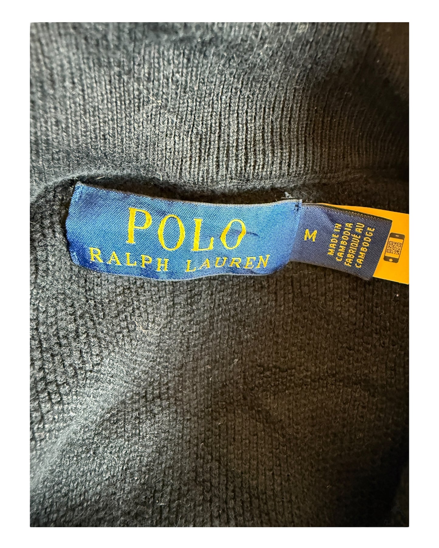 Polo Ralph Lauren Zopfmuster Pullover schwarz Größe M