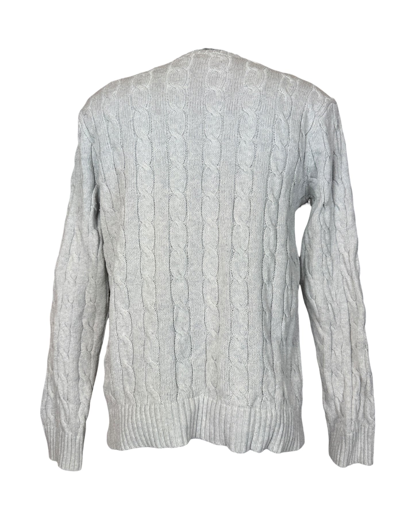 Polo Ralph Lauren Zopfmuster Pullover grau Größe M