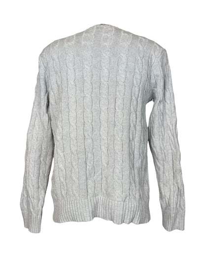Polo Ralph Lauren Zopfmuster Pullover grau Größe M