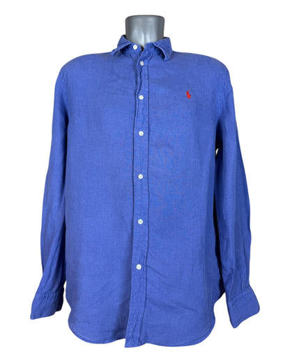 Polo Ralph Lauren Leinen Bluse blau Größe L