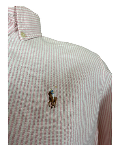 Polo Ralph Lauren Oxford Bluse rosa weiß gestreift Größe S
