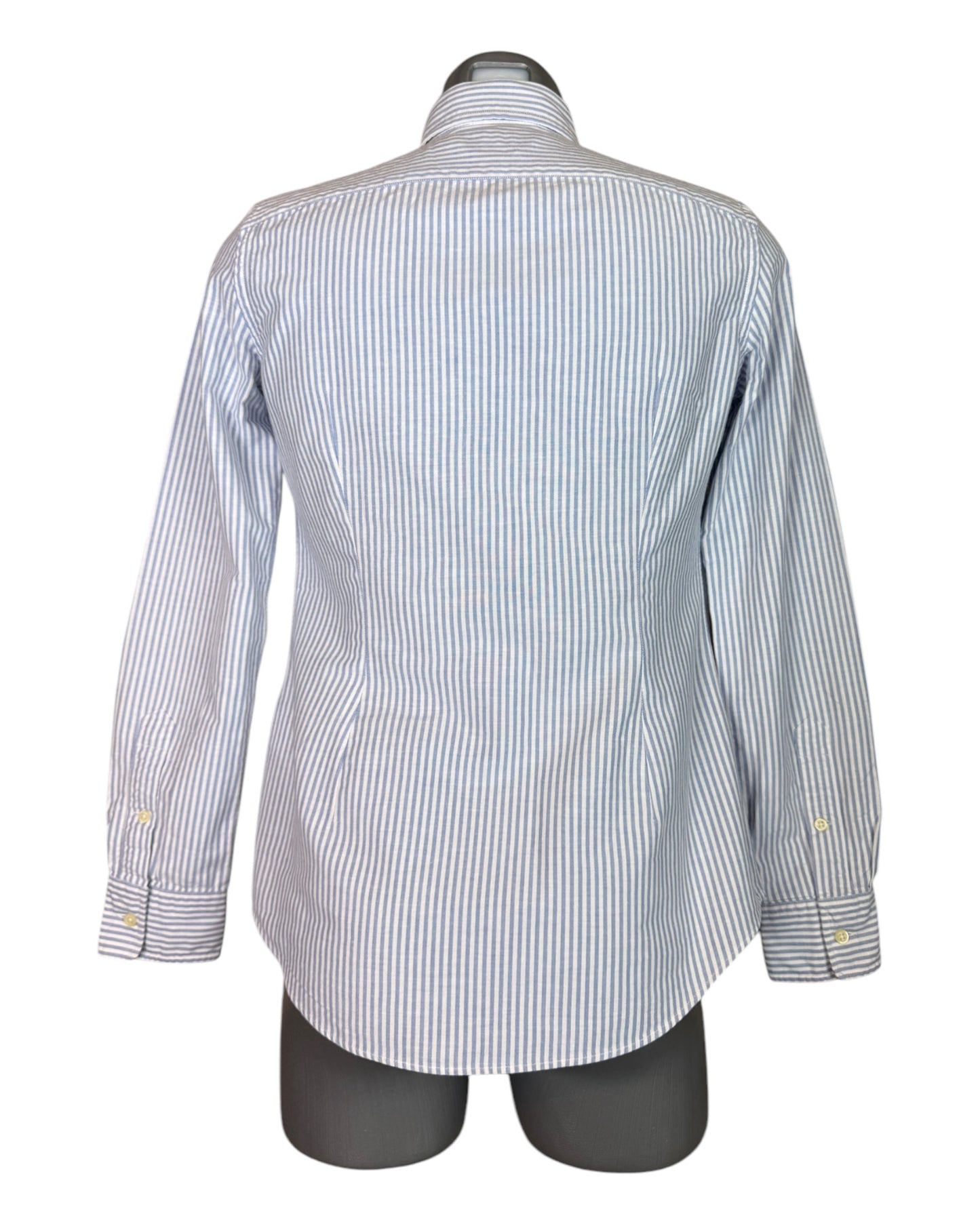 Polo Ralph Lauren Oxfordhemd Bluse hellblau weiß gestreift Größe M