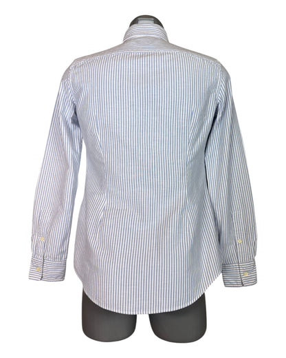 Polo Ralph Lauren Oxfordhemd Bluse hellblau weiß gestreift Größe M