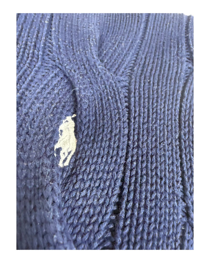 Polo Ralph Lauren Zopfmuster Pullover marineblau Größe S