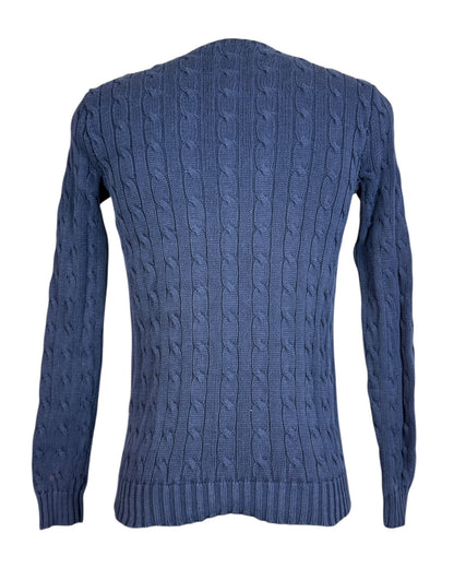 Polo Ralph Lauren Zopfmuster Pullover marineblau Größe S