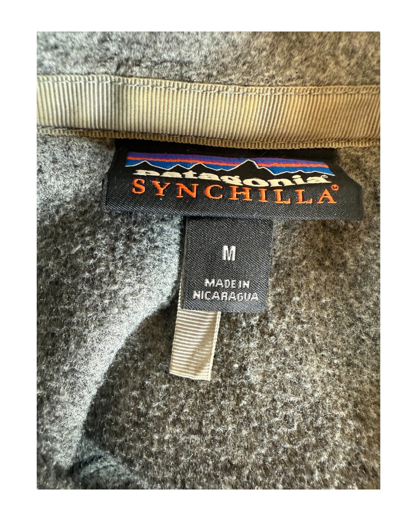 Patagonia Fleece Jacke grau Größe M