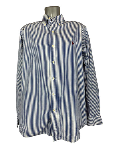 Polo Ralph Lauren Hemd blau weiß gestreift Größe L
