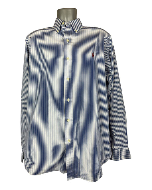 Polo Ralph Lauren Hemd blau weiß gestreift Größe L