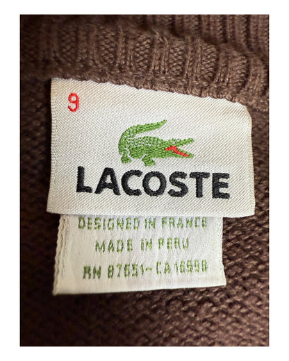 Lacoste Half Zip Pullover braun Größe XL