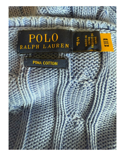 Polo Ralph Lauren Zopfmuster Pullover blau Größe S