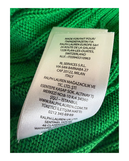 Polo Ralph Lauren Zopfmuster Pullover grün Größe S