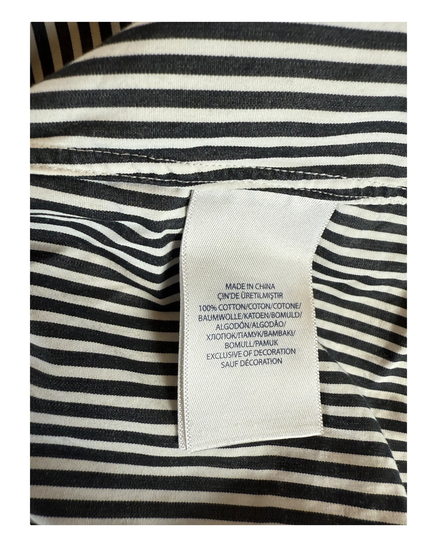 Polo Ralph Lauren Hemd schwarz weiß gestreift Größe M