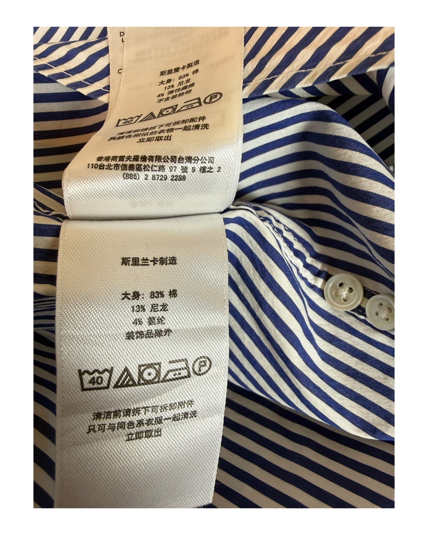 Polo Ralph Lauren Bluse blau weiß gestreift Größe S
