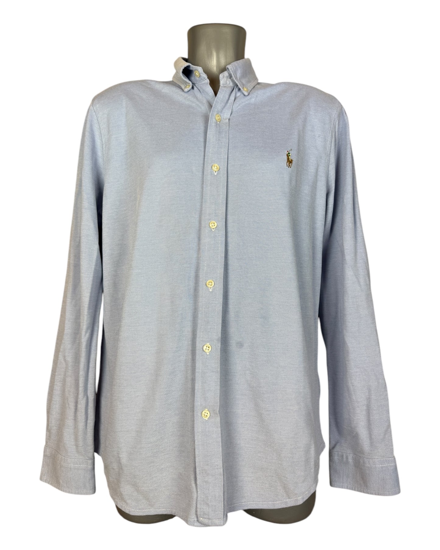 Polo Ralph Lauren Knit Oxfordhemd hellblau Größe L