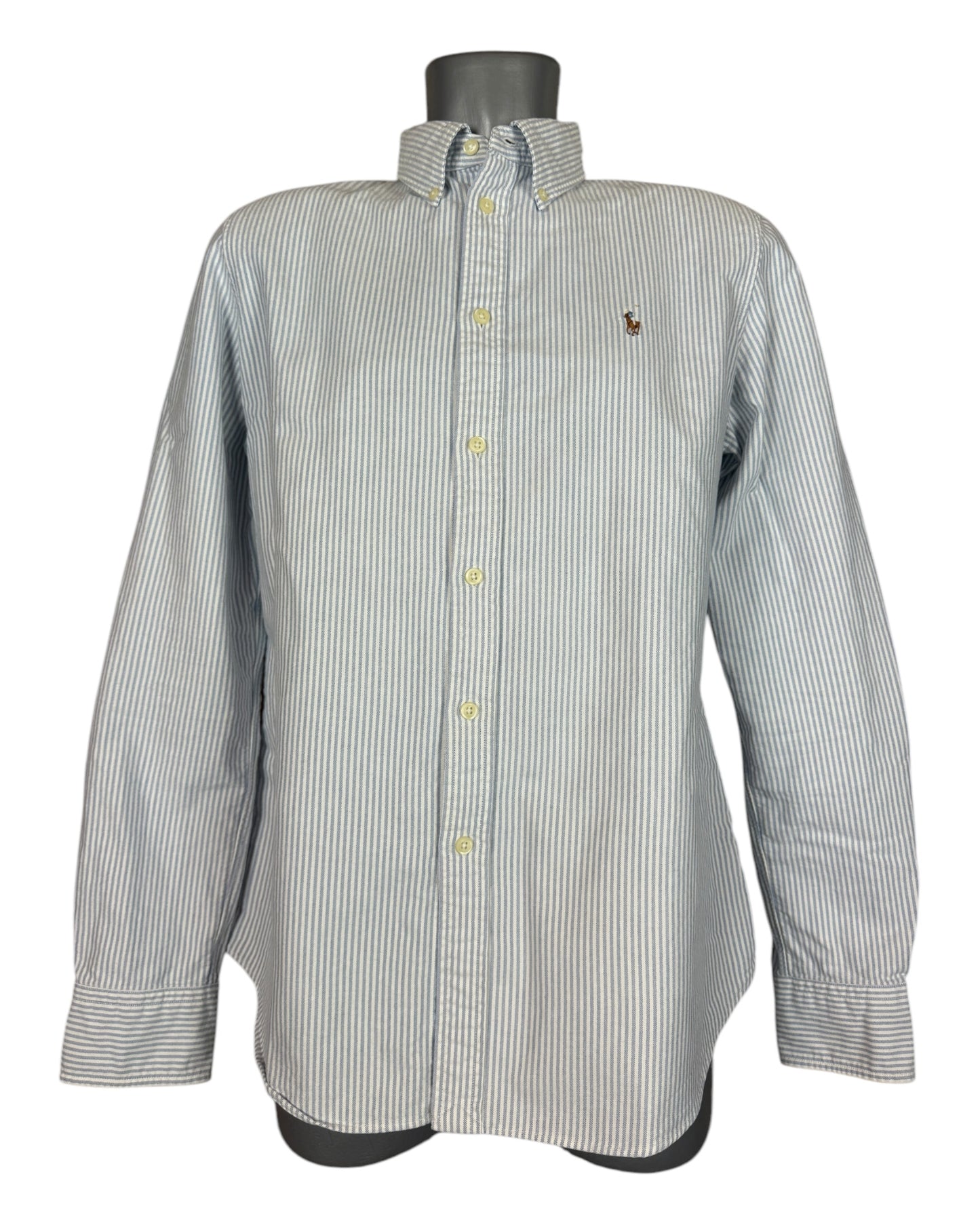 Polo Ralph Lauren Oxfordhemd Bluse blau weiß gestreift Größe L