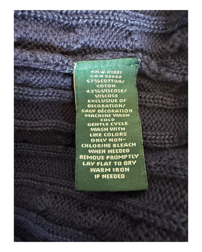 Polo Ralph Lauren Zopfmuster Strickjacke marineblau Größe S