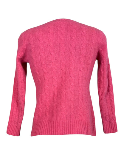 Polo Ralph Lauren Zopfmuster Pullover pink Größe S