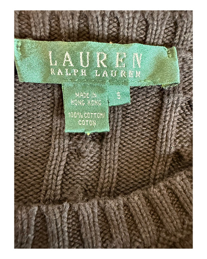 Polo Ralph Lauren Zopfmuster Pullover schwarz Größe S