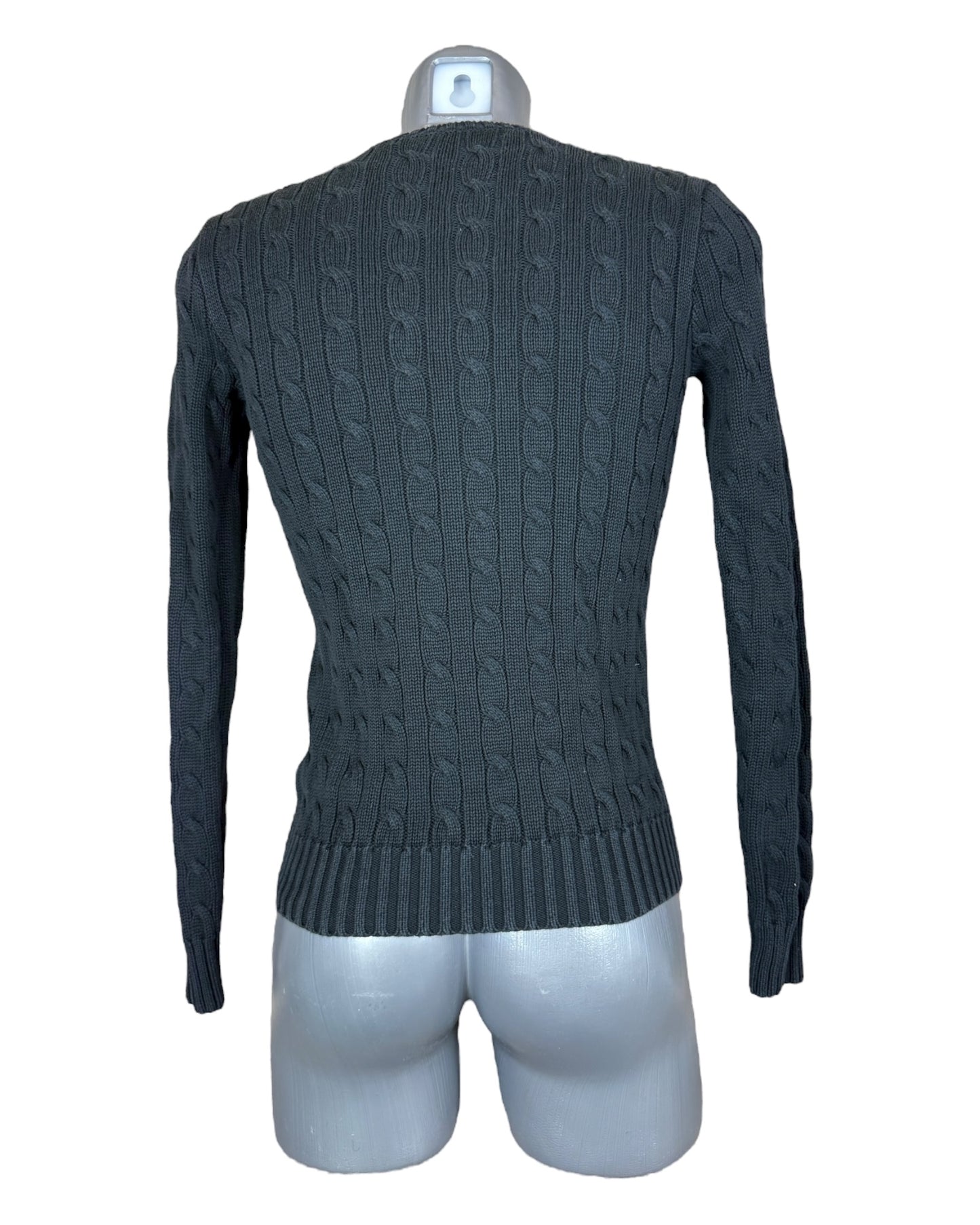 Polo Ralph Lauren Zopfmuster Pullover schwarz Größe S