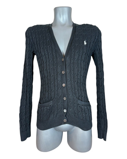 Polo Ralph Lauren Zopfmuster Cardigan schwarz Größe M