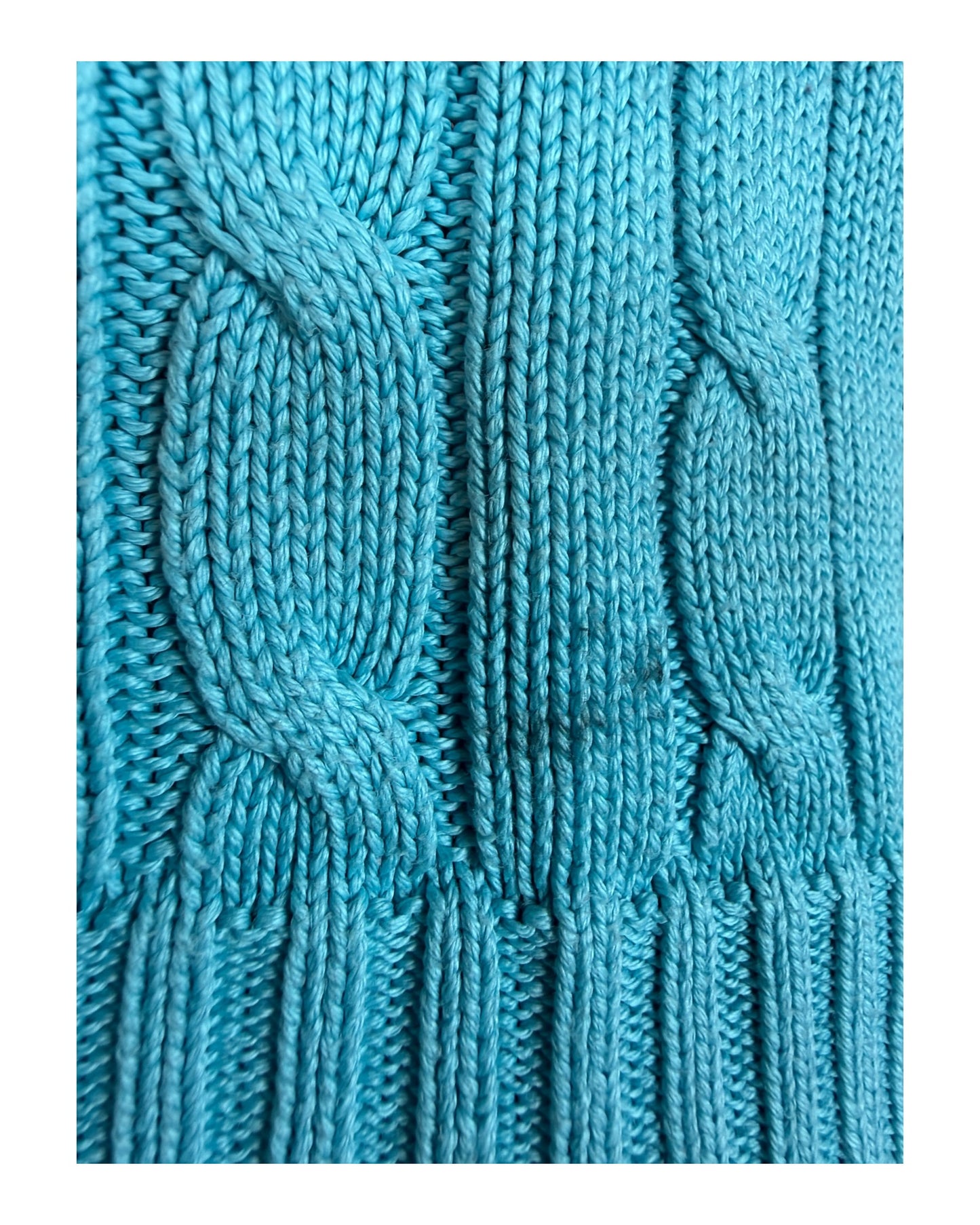 Polo Ralph Lauren Zopfmuster Pullover hellblau Größe M