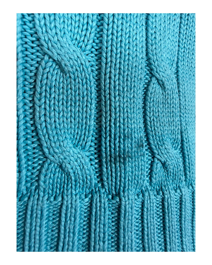 Polo Ralph Lauren Zopfmuster Pullover hellblau Größe M