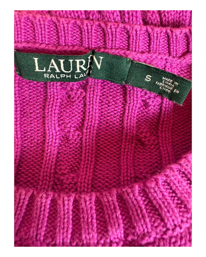 Polo Ralph Lauren Zopfmuster Pullover pink Größe S