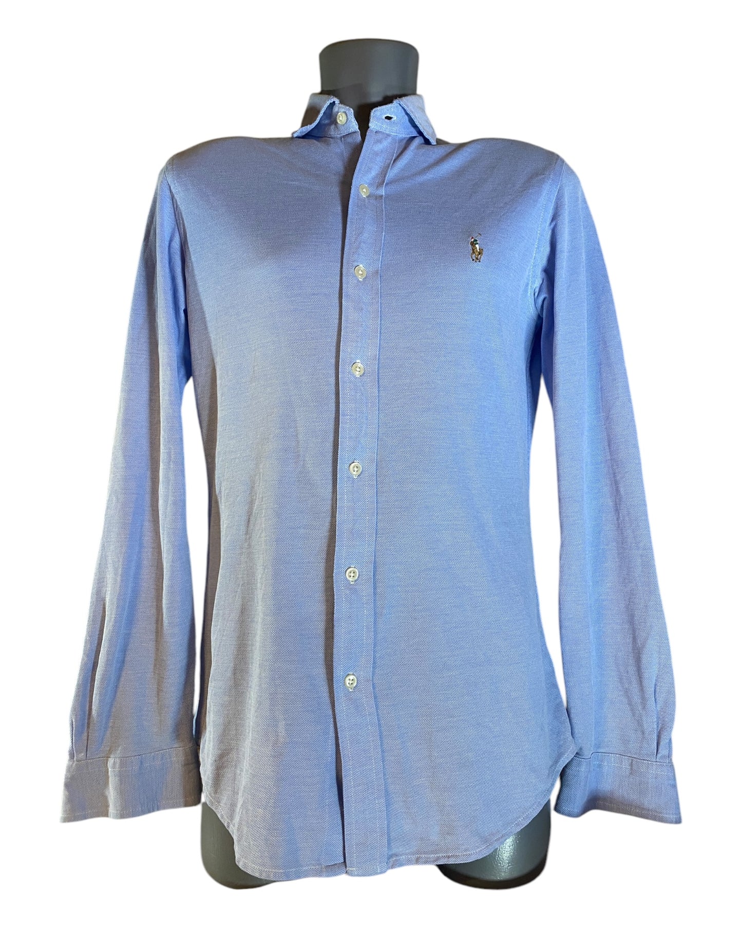 Polo Ralph Lauren Knit Oxfordhemd hellblau Größe M