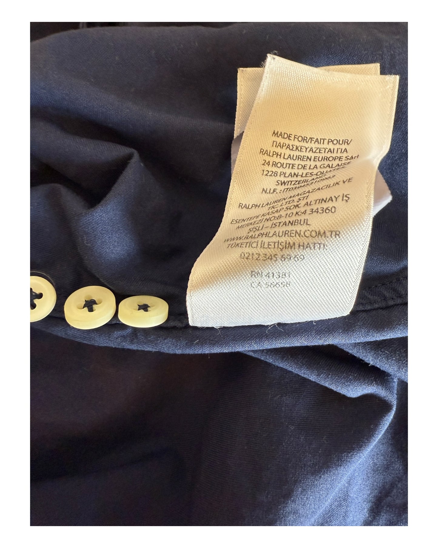 Polo Ralph Lauren Hemd marineblau Größe M