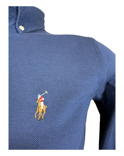 Polo Ralph Lauren Oxford Knit Bluse marineblau Größe S