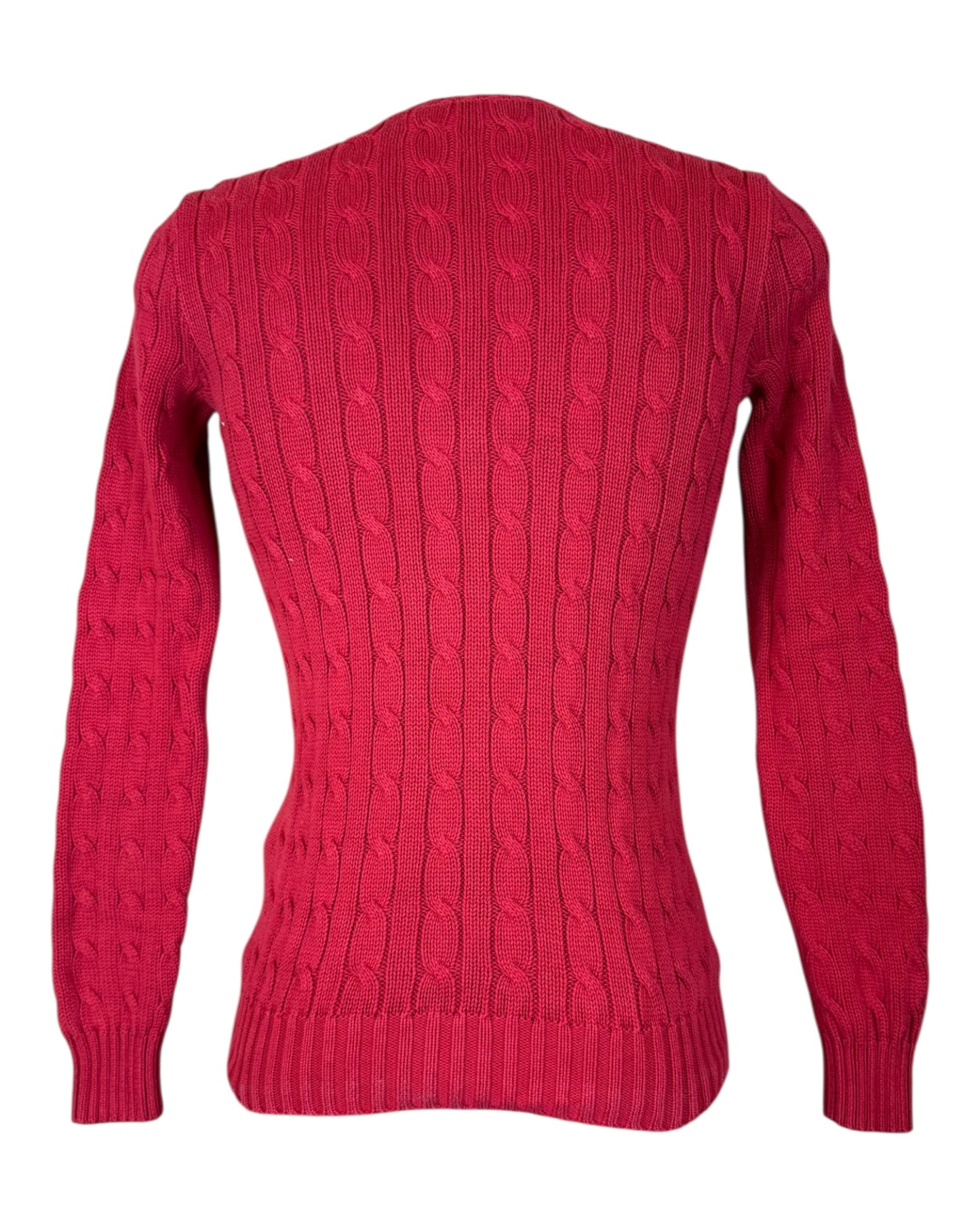 Polo Ralph Lauren Zopfmuster Pullover rot Größe S