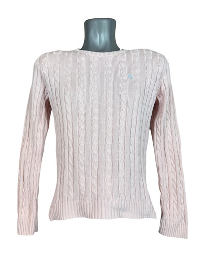 Polo Ralph Lauren Zopfmuster Pullover rosa Größe S