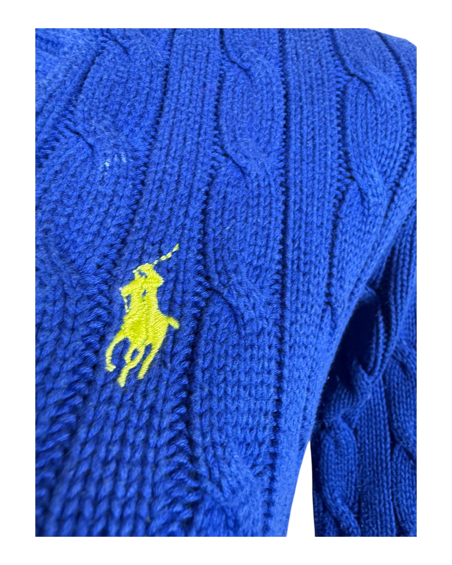 Polo Ralph Lauren Zopfmuster Pullover blau Größe S