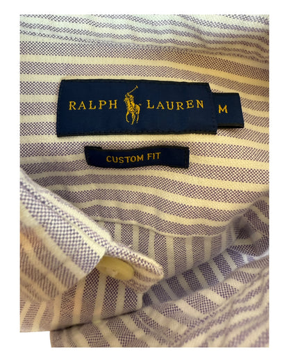 Polo Ralph Lauren Oxfordhemd Bluse flieder weiß gestreift Größe M