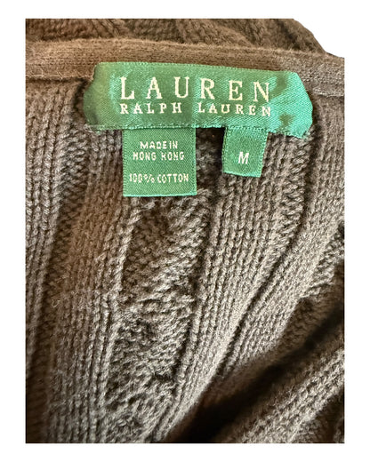 Polo Ralph Lauren Zopfmuster Pullover braun Größe M