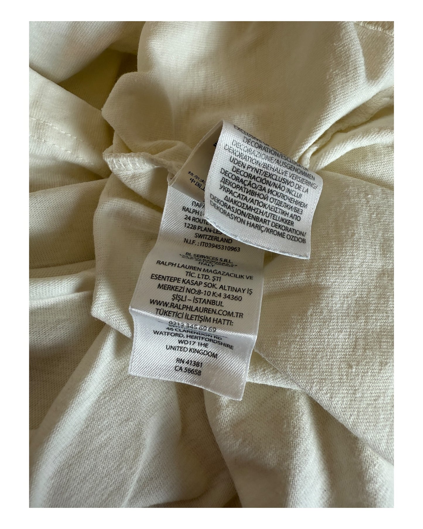 Polo Ralph Lauren Tshirt weiß Größe L