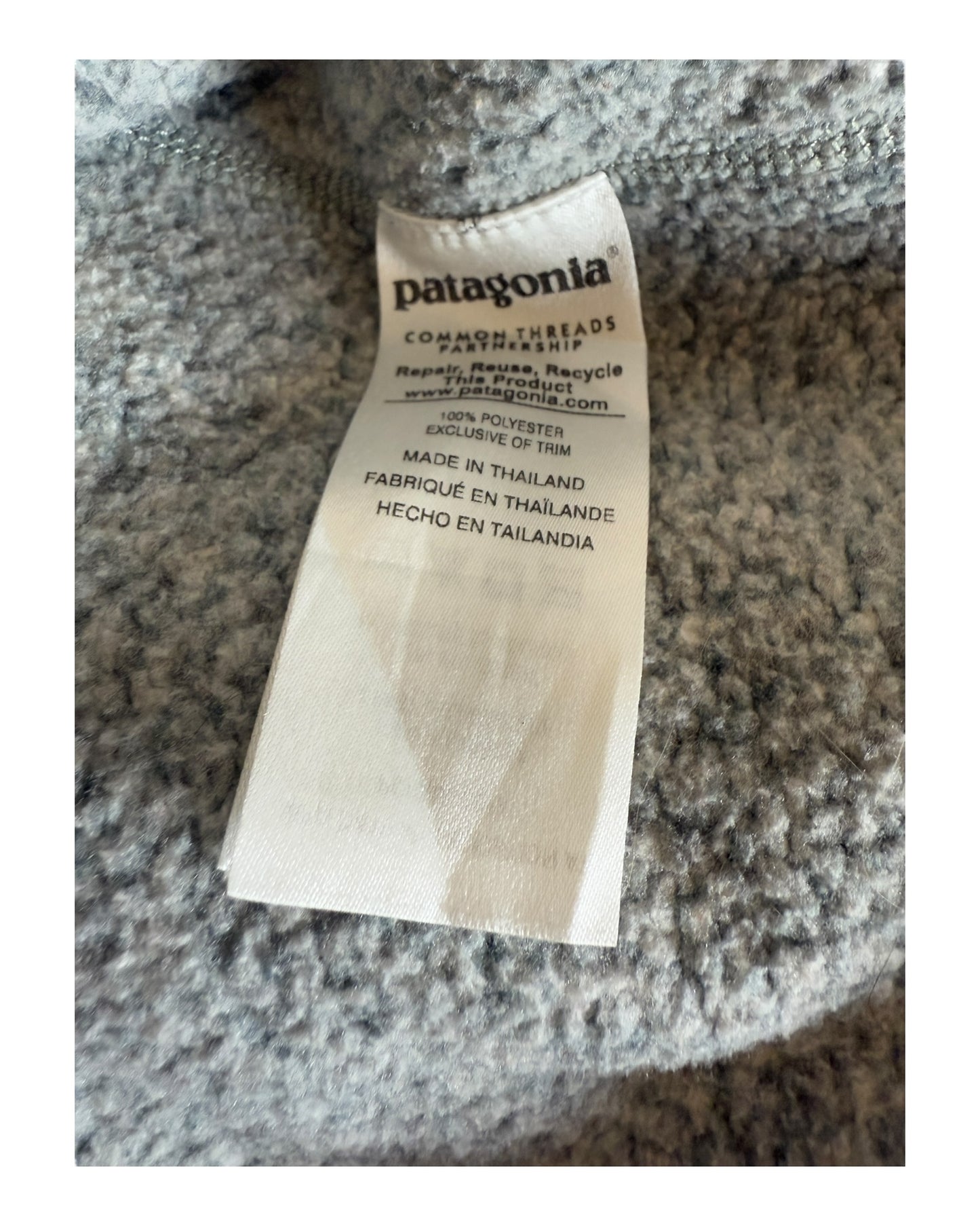 Patagonia Fleece Half Zip Pullover grau Größe XL