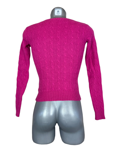 Polo Ralph Lauren Zopfmuster Pullover pink Größe S