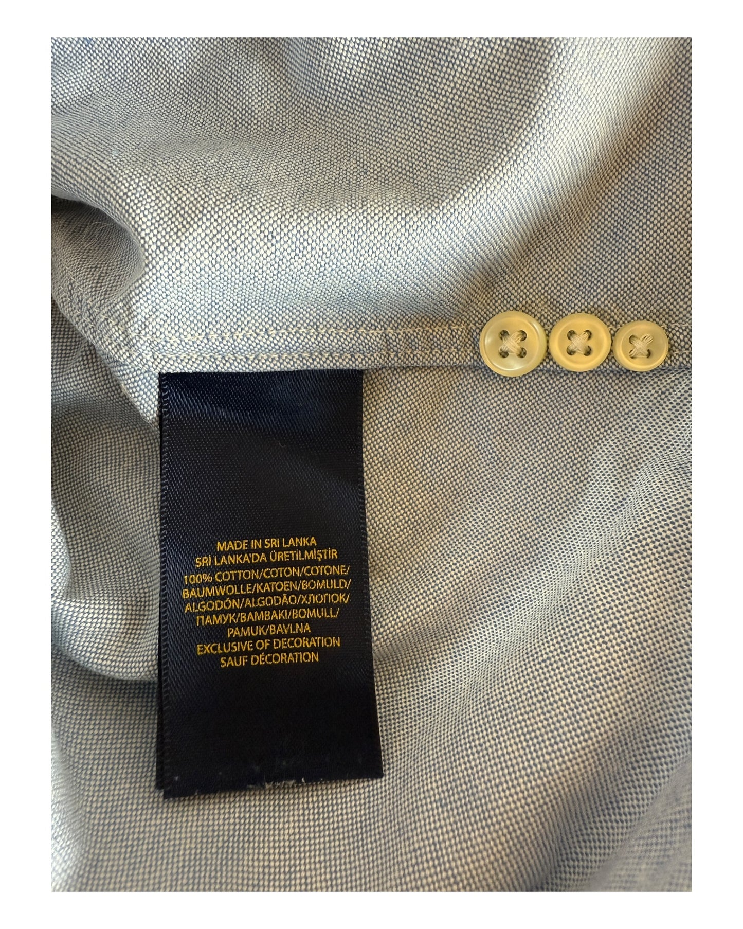 Polo Ralph Lauren Oxford Bluse hellblau Größe L