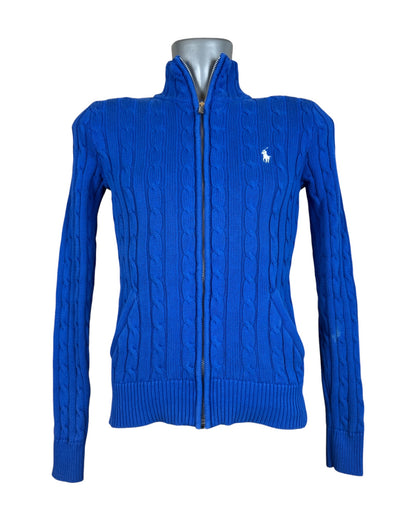 Polo Ralph Lauren Zopfmuster Strickjacke blau Größe S