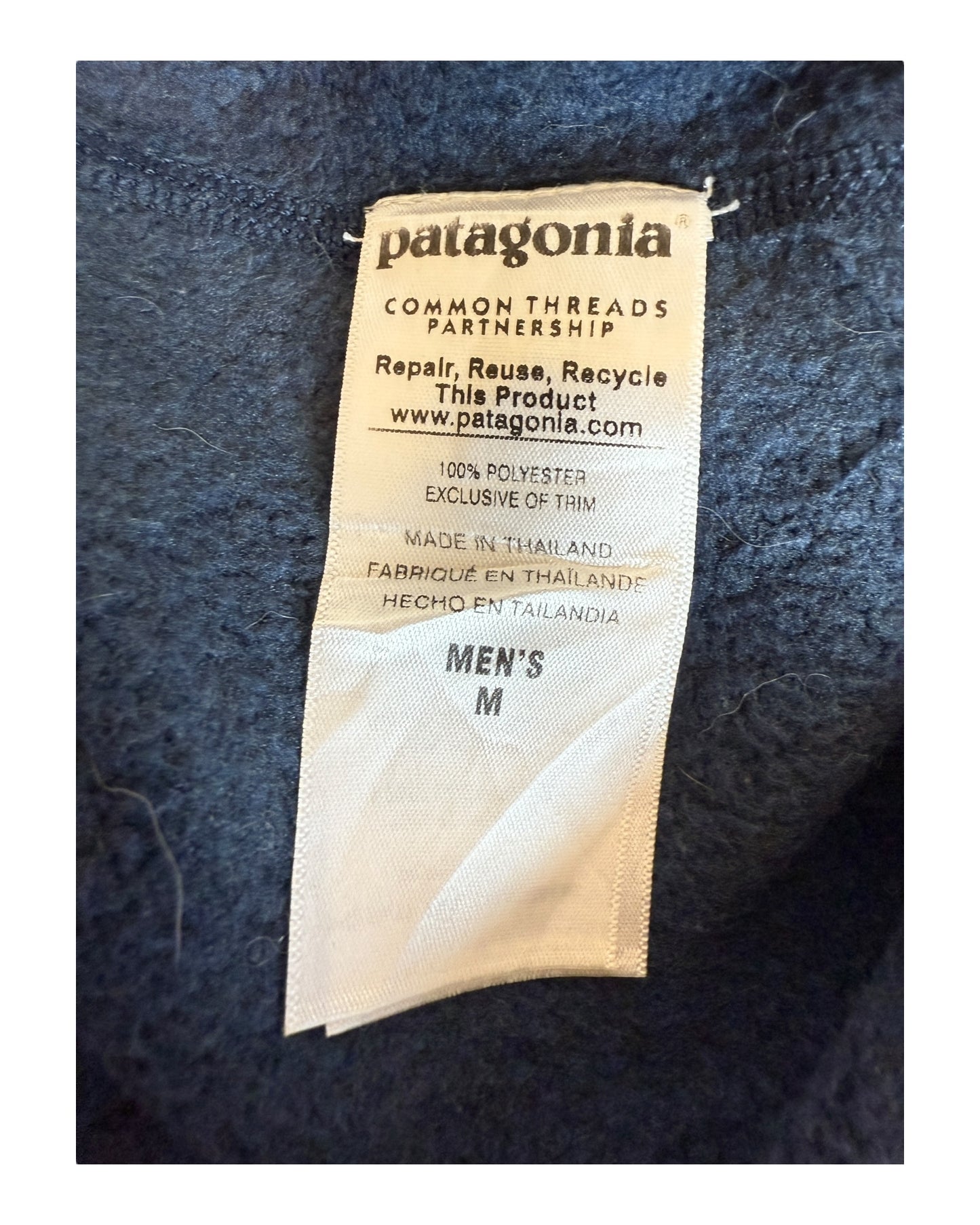 Patagonia Fleece Jacke marineblau Größe M