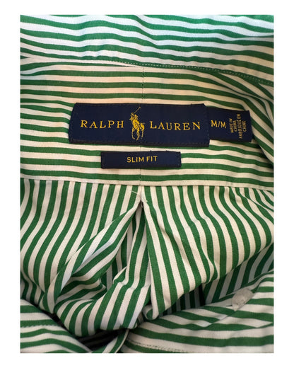 Polo Ralph Lauren Hemd grün weiß gestreift Größe M