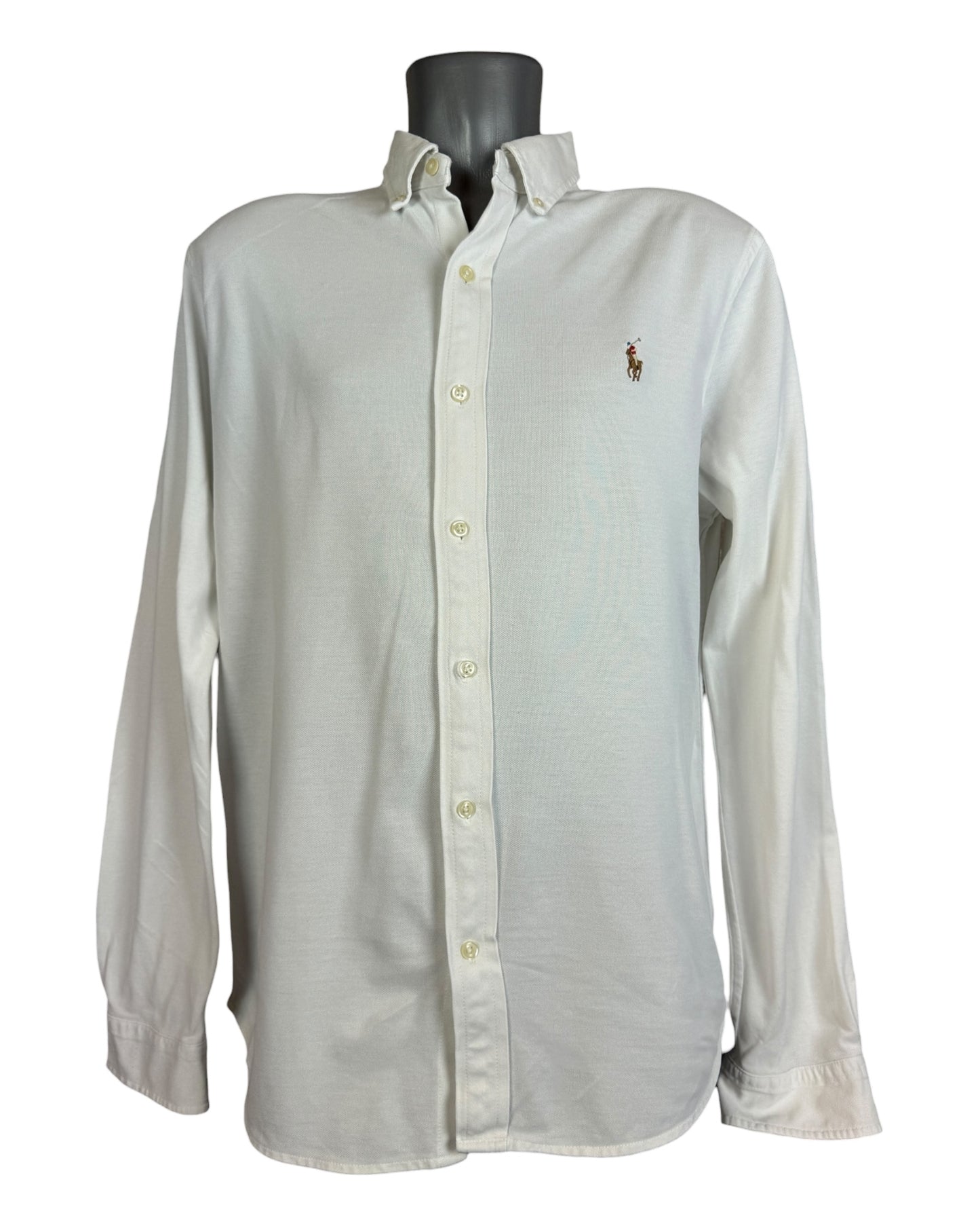 Polo Ralph Lauren Knit Oxfordhemd weiß Größe L