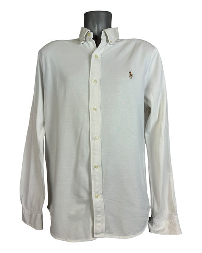 Polo Ralph Lauren Knit Oxfordhemd weiß Größe L