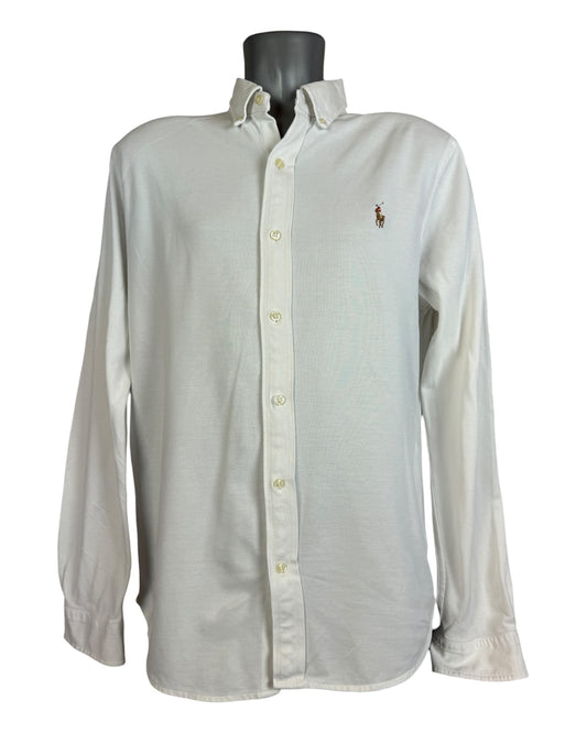Polo Ralph Lauren Knit Oxfordhemd weiß Größe L