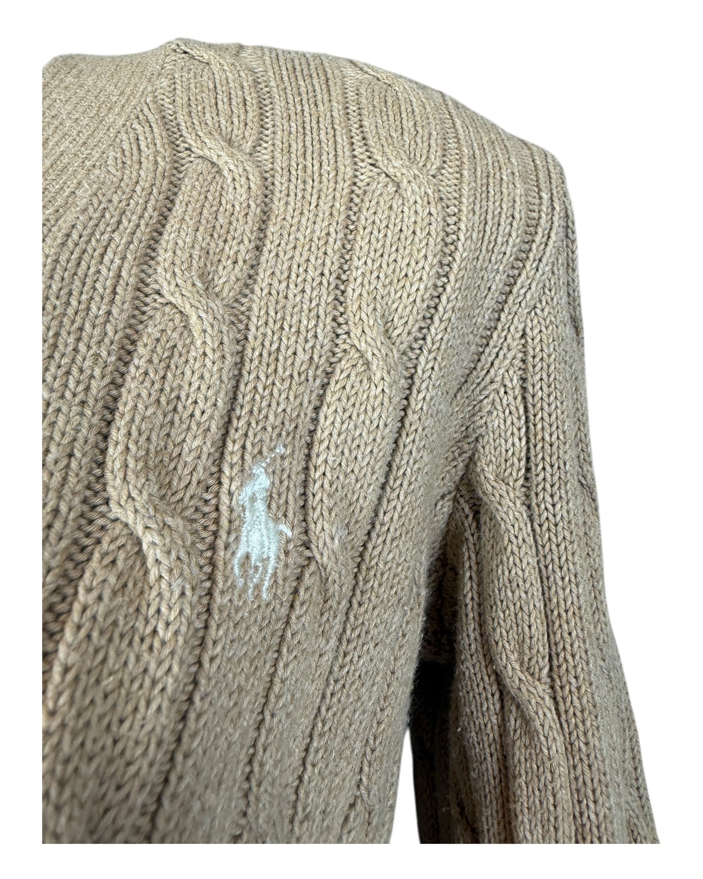 Polo Ralph Lauren Zopfmuster Cardigan beige Größe M