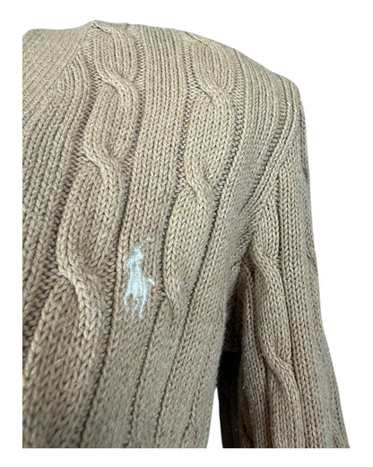 Polo Ralph Lauren Zopfmuster Cardigan beige Größe M