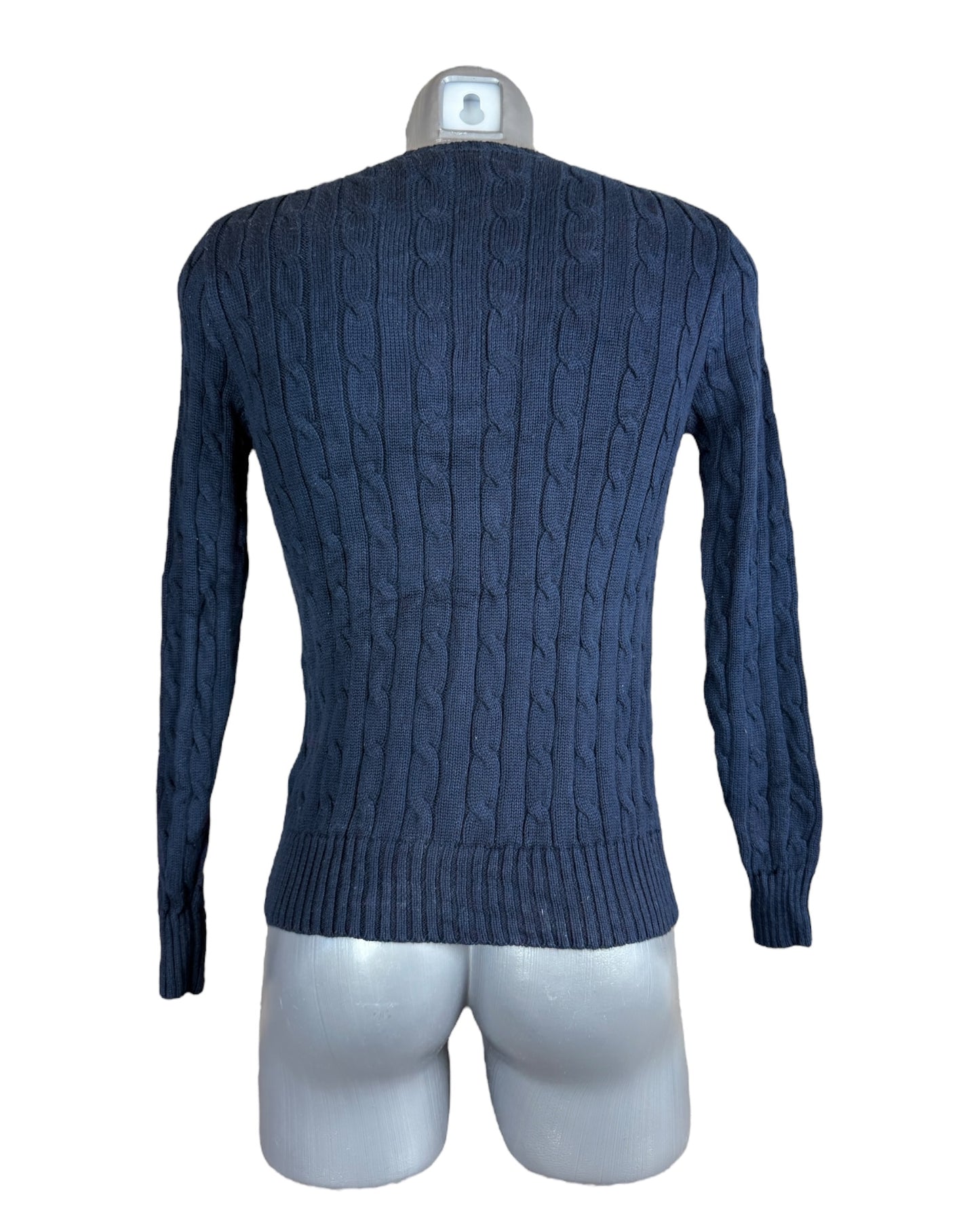 Polo Ralph Lauren Zopfmuster Pullover marineblau Größe S